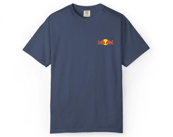 Camiseta con logo bordado de Red Bull Racing, camiseta bordada en el pecho de Red Bull F1, regalo para aficionados a la Fórmula 1, camiseta de carreras.