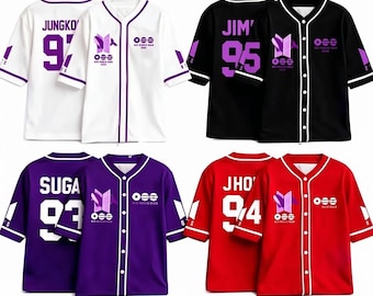 CUSTOM BTS Members Baseball Arirang, Bangtan Jersey,World Tour 2026 Merch Army Outfi