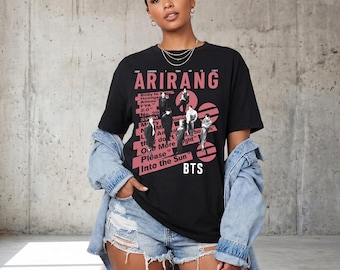 BTS Custom Printed T-Shirt, ARIRANG 2026 Baseball Jersey White PRINTED Unisex For Fan S-5XL