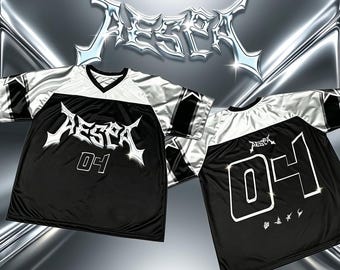 Aespa Kpop Inspired Rugby Jersey | Custom Karina Winter Giselle Ningning Name Number Shirt, Kpop Concert Outfit
