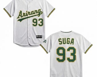 BTS Arirang Baseball Jersey – Customizable Suga 93 World Tour Merch