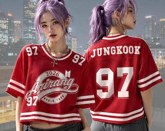 Custom BTS ARIRANG World Tour Jersey, Personalized Kpop Concert Outfit, Oversized Fan Merch Tee