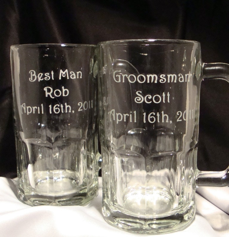 Custom Personalized Beer Mugs For Your Wedding Party Etsy