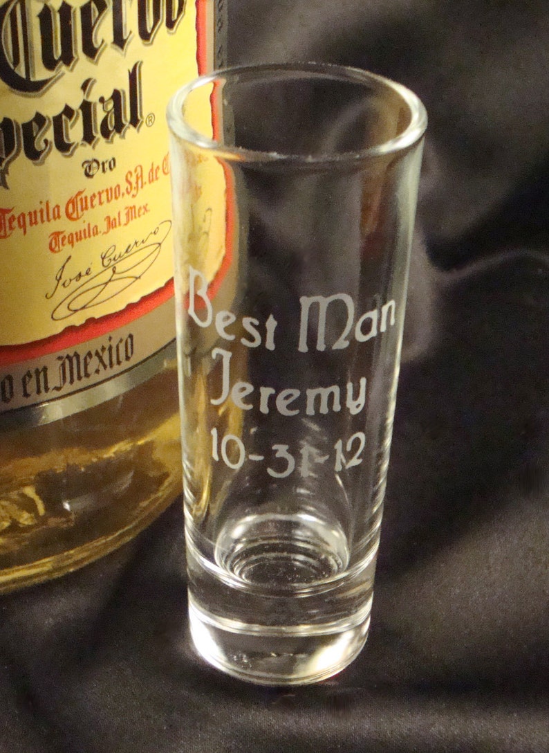 Custom Etched Monogrammed Shot Glasses Set of 4 Shooters Etsy