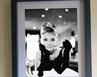 Framed Audrey Hepburn classic Black & White