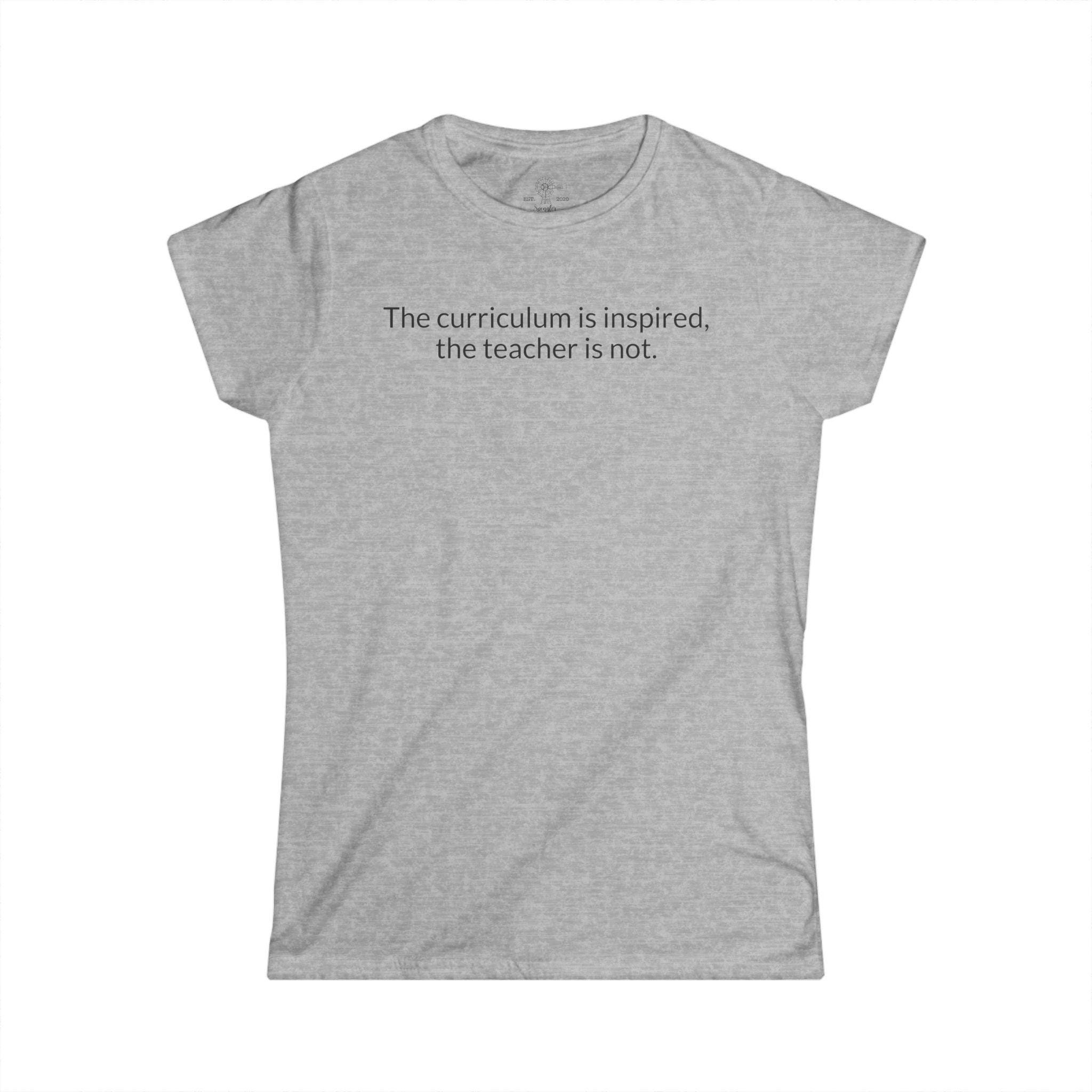 Homeschool Mom Reality Check Tee | Inspired Curriculum, Not Me - View 5