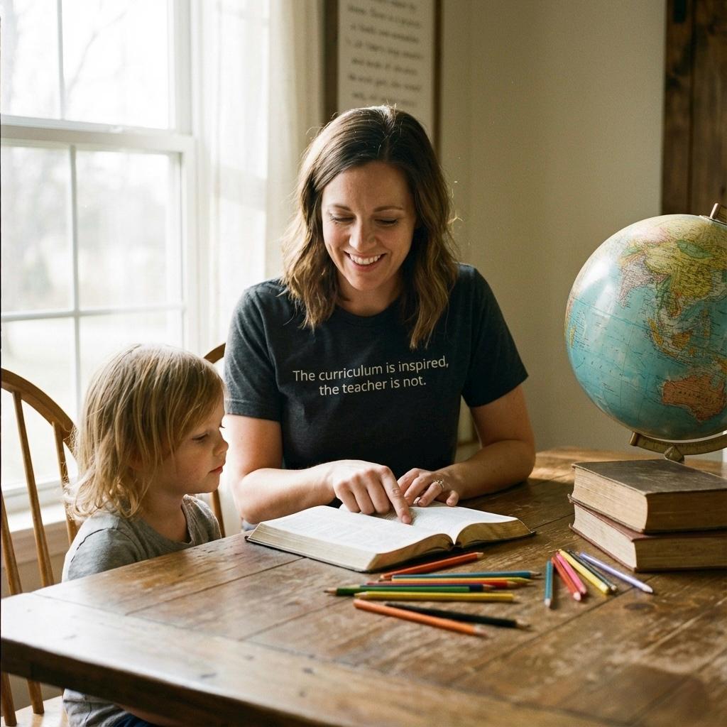 Homeschool Mom Reality Check Tee | Inspired Curriculum, Not Me