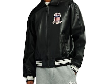 AVIREX Heritage Bomber Jacket  Luxury French Lamb Leather Edition USA