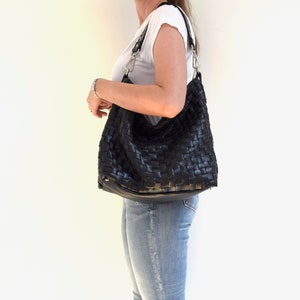 Black Leather Shoulder Bag Purse Beth Dutton Inspired