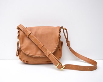 Leather Crossbody Tom Ford Inspired Jennifer bag Honey Brown Small