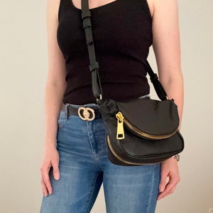 Black Leather Crossbody Tom Ford Inspired Jennifer bag MINI