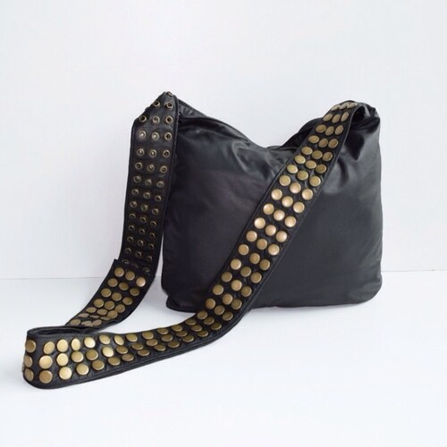 Black Leather Veronica Mars Bag Plain Front & Back Black Etsy