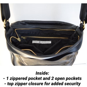 Black Leather Crossbody Tom Ford Inspired Jennifer Purse Bag image 5