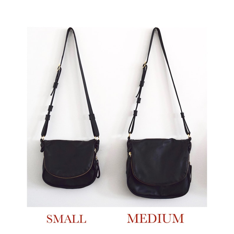 Small Black Leather Crossbody Tom Ford Inspired Jennifer bag image 7