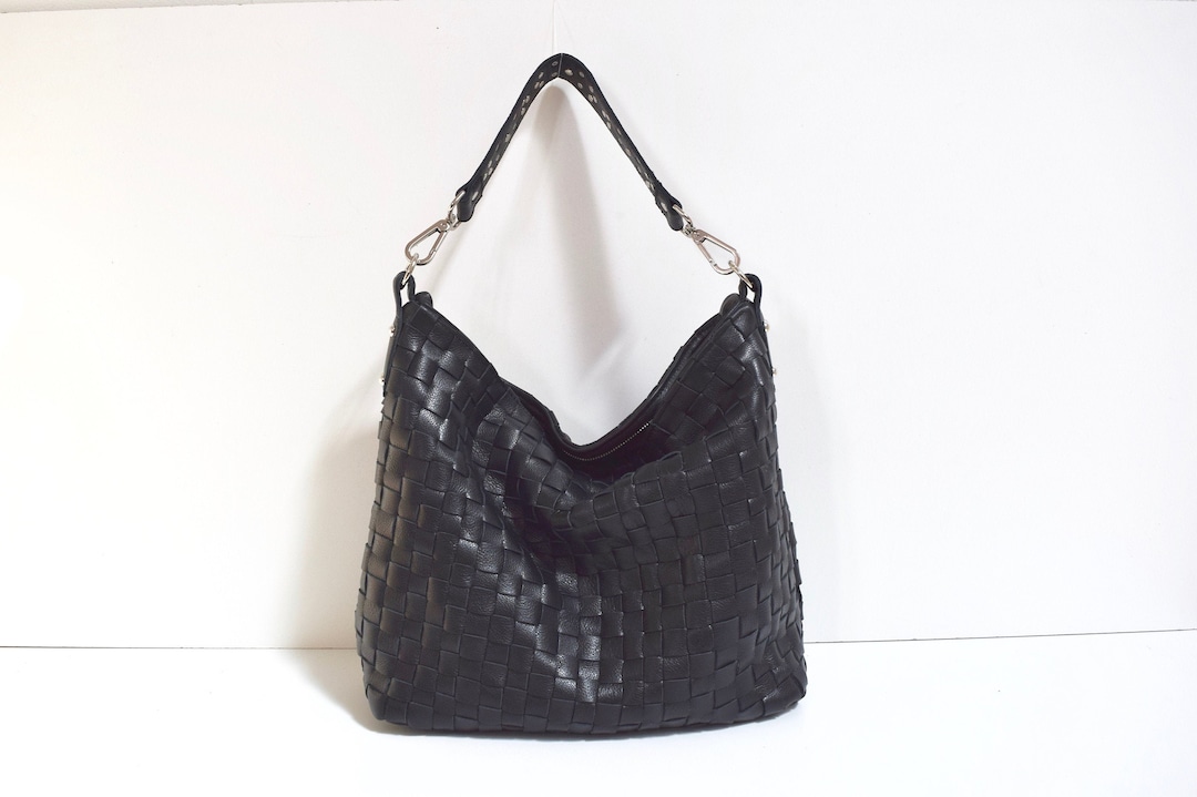 Pure Leather Plain Hobo Bag