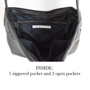 Black Leather purse Veronica Mars Bag image 8
