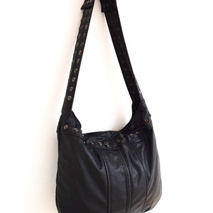 Black Leather purse Veronica Mars Bag image 5