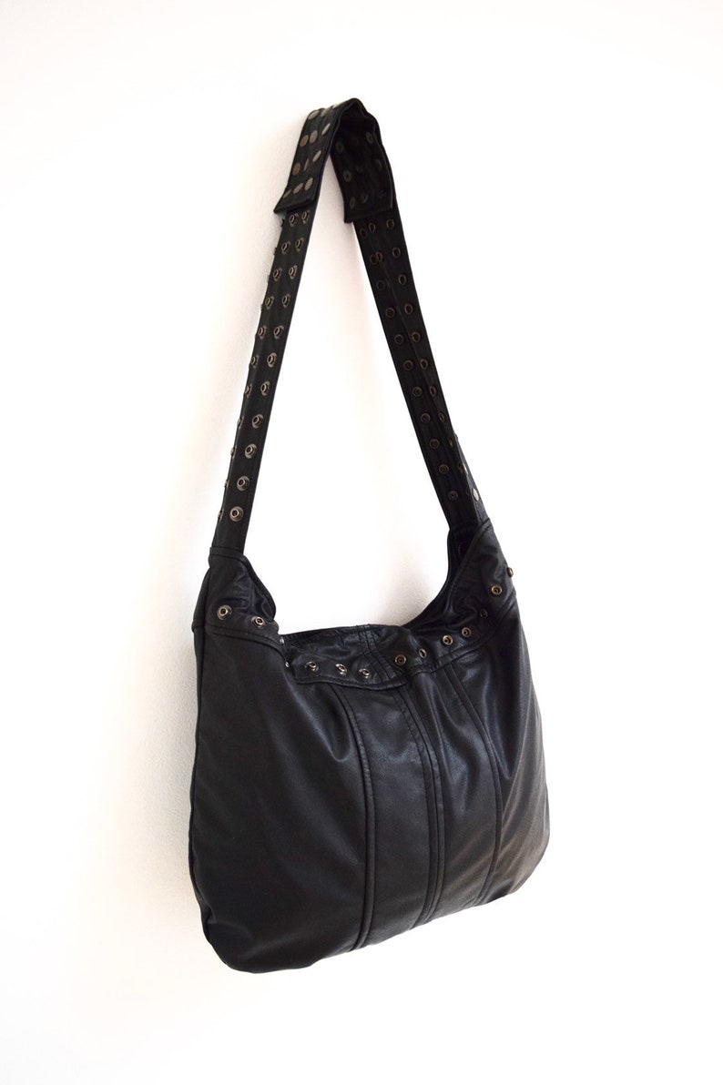 Black Leather purse Veronica Mars Bag image 5