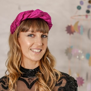 Hot Pink padded twist headband &#39;Twizzler&#39;