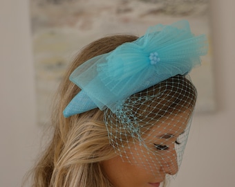 Turquoise halo hat band / crown 'Tallula'