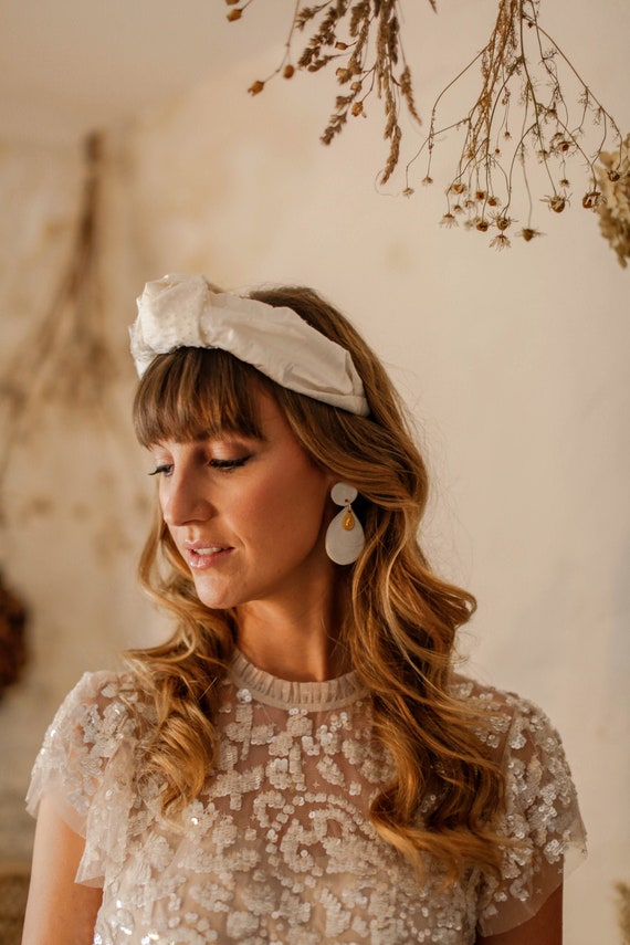 Ivory headband Amazon.com : SWEETV Flower Bridal Headbands Ivory-Wedding  main image 2