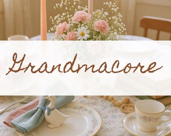 Caja sorpresa Grandmacore / Paquete de decoración vintage estilo cottagecore con tonos pastel y motivos florales