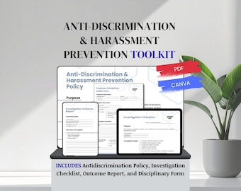 Anti-Discrimination Policy & Investigation Toolkit – Small Business Compliance Forms (Digital Download)