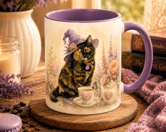 Cottage Tortoiseshell Kitty Witch At Tea Time