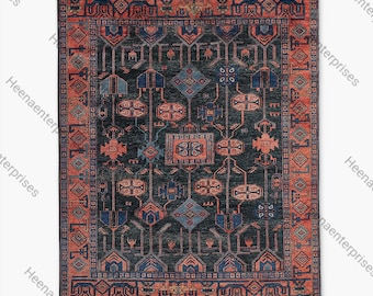 Handgeknüpfter Afghanischer Teppich, Antiker Teppich, Antiker Teppich, Wollteppich, Antiker Teppich