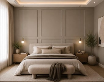 Pre-Cut Wall Molding Kit | Luxury Accent Wall Panels | DIY Wainscoting Trim | Modern Wall Paneling | Single Column Design