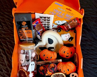 Coffret cadeau de la saison effrayante | Gâteries faites main à la citrouille d'Halloween