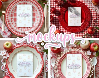 Apfel Menü Mockup: Baby Shower, Herbst Thema (SOFORT DOWNLOAD)