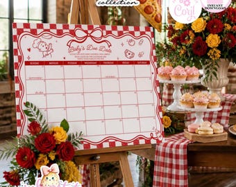 Special Delivery-Due Date Calendar-Edit in Corjl-Baby Shower Game-Pizza Baby Shower-Special Delivery Shower-Baby Shower-INSTANT DOWNLOAD