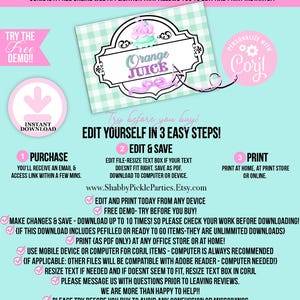 Here's The Scoop, Baby-Mimosa Bar-Ice Cream Baby Shower-Edit in CORJL-Gender Reveal-INSTANT DOWNLOAD image 6