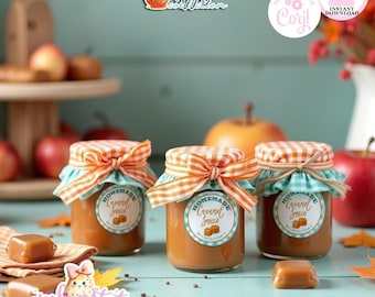Caramel Apple Bar-Homemade Caramel Sauce Labels-Tags-Customize in Corjl Only-Carmel Apples-Fall Theme-Party Printable-INSTANT DOWNLOAD