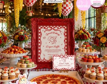 Special Delivery-Diaper Raffle Sign & Ticket-Baby Shower-Special Delivery Shower-Baby Shower-Pizza Printable-Printables-INSTANT DOWNLOAD
