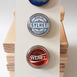 Bangladesh Round Fridge Magnets - Set of 4