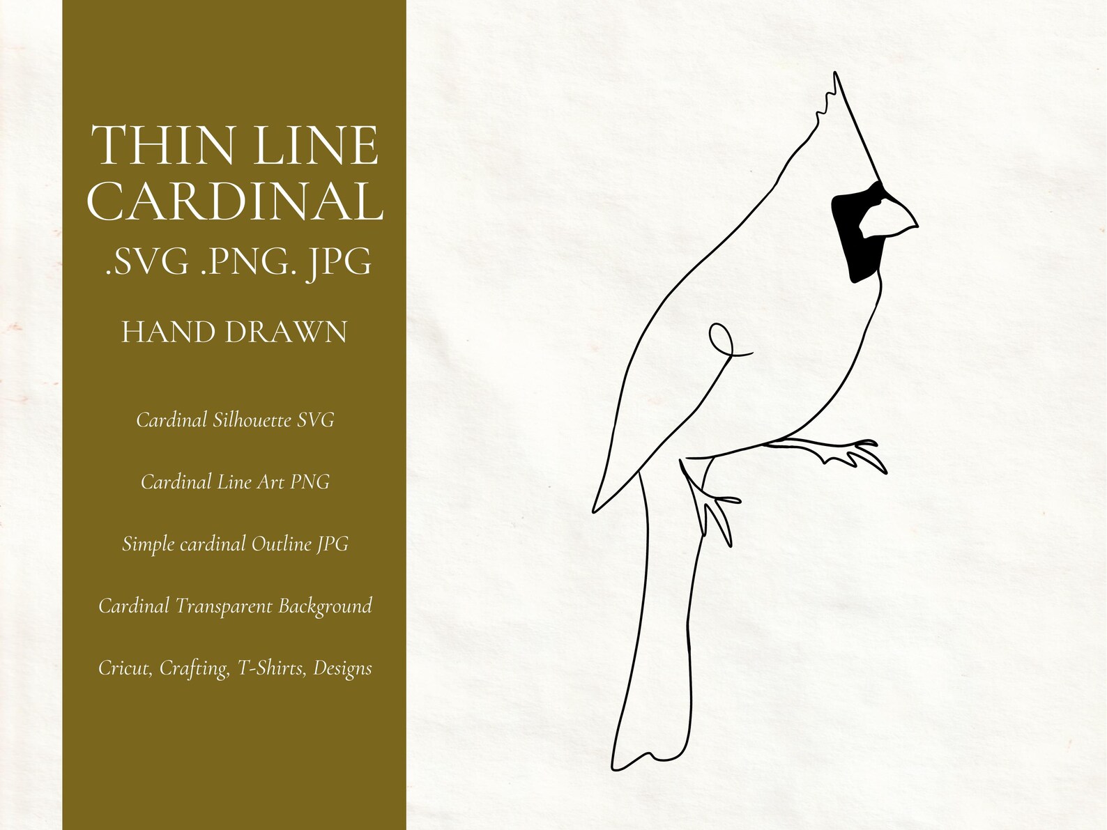 Cardinal Outline SVG, Bird Svg, Bird Outline Svg, Cardinal Line Art ...