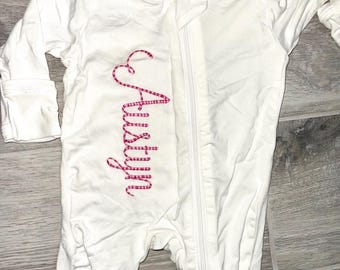 Custom embroidered baby pajamas