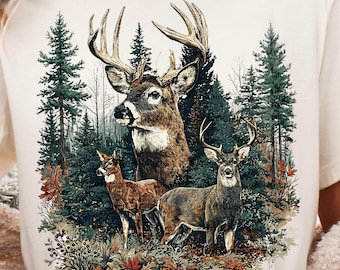 Chevreuil vintage PNG | Illustration d'animal de la forêt rétro des années 90 (téléchargement numérique)