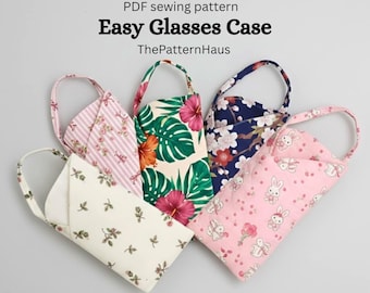 Łatwy wzór na etui na okulary w formacie PDF | Etui na okulary z materiału | Uchwyt na okulary przeciwsłoneczne DIY | Pierwszy projekt do szycia dla początkujących