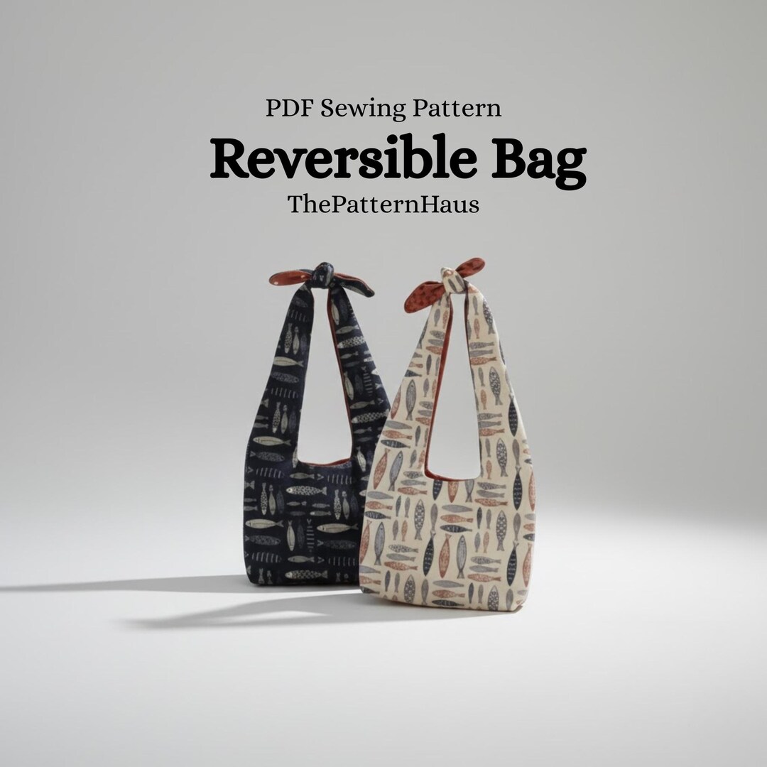 Reversible Slouchy Tote Bag Sewing Pattern – Beginner Friendly (PDF) - Etsy