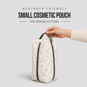 Organizer Small Cosmetic Pouch  Sewing Pattern , Multi-Zipper Pocket Bag, Clever Travel Bag PDF Pattern