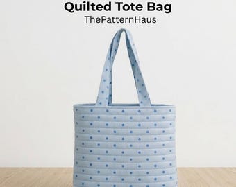 Wzór na pikowaną torbę w formacie PDF, Wzór na torbę dla początkujących, Pikowana torba na ramię DIY, Szablon do druku w formacie A4 i A0