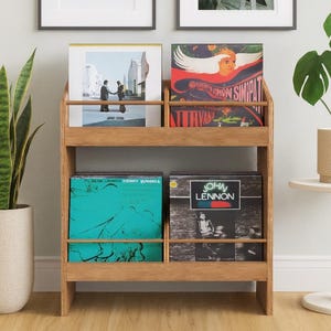 Vinyl Record Display Unit | DIY Woodworking Plan (PDF) | Mid Century Modern Vinyl Storage