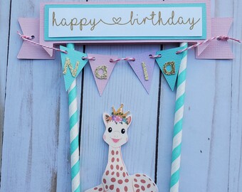 Sophie Giraffe Cake Topper Sophie The Giraffe Party Etsy