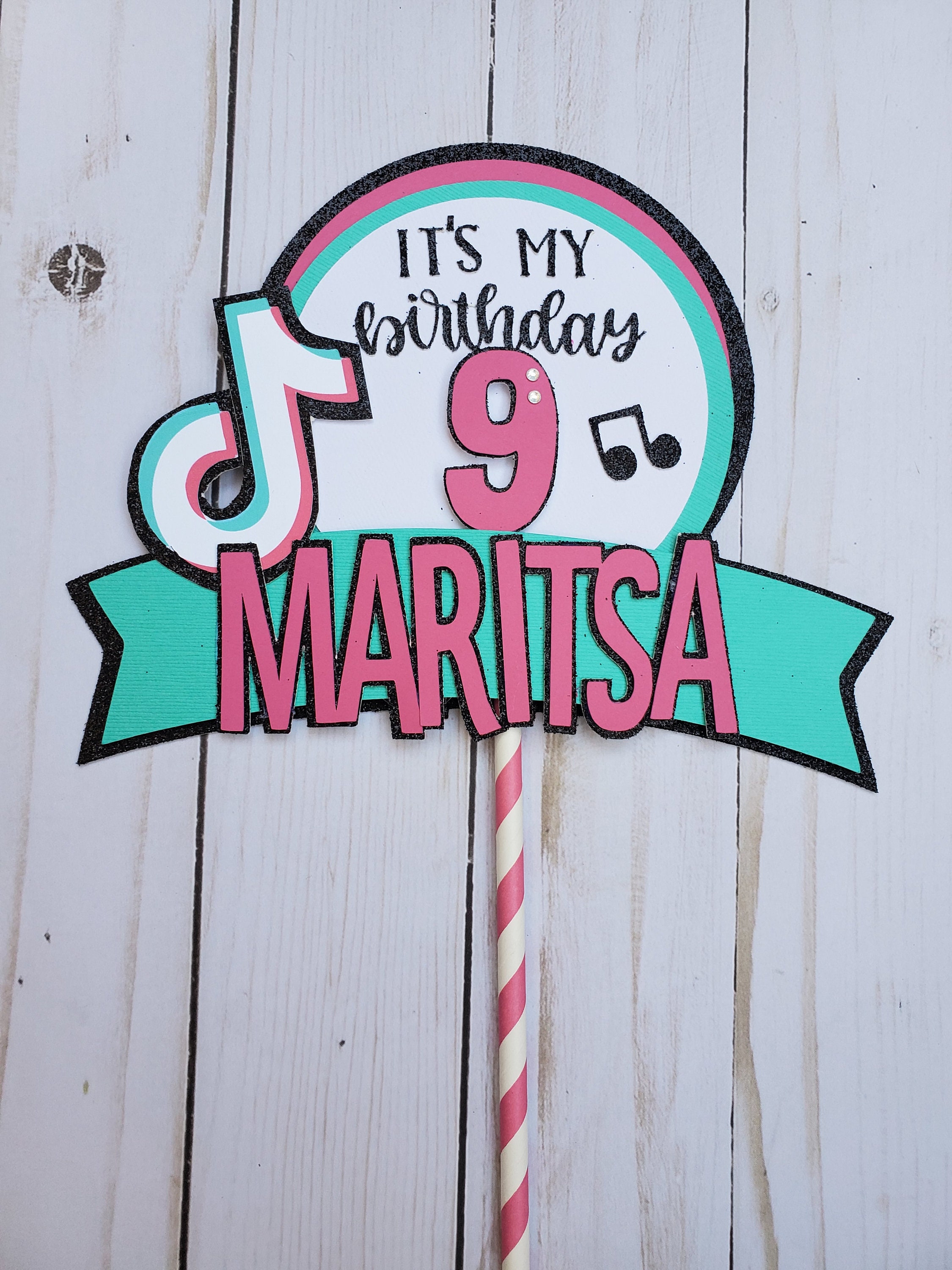 Tik Tok Cake Topper Tik Tok Party decorations. Social