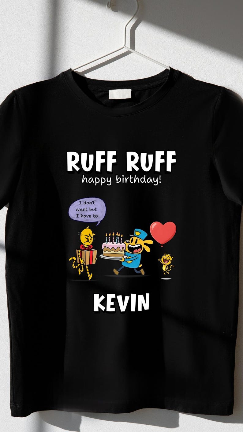 Happy Ruff Personalized Dog Man Birthday Card - Custom Name, Digital Download - Etsy