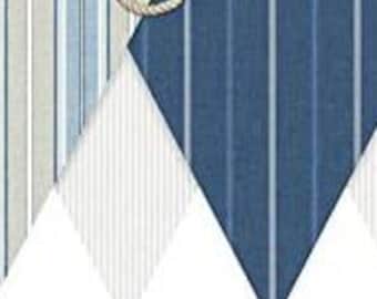 Nautical Striped Pennant Wallpaper Border NY4902bd