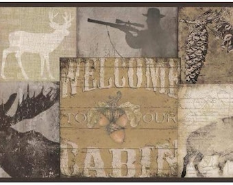 Brown and Grey Wilderness Wallpaper Border BP8352bd